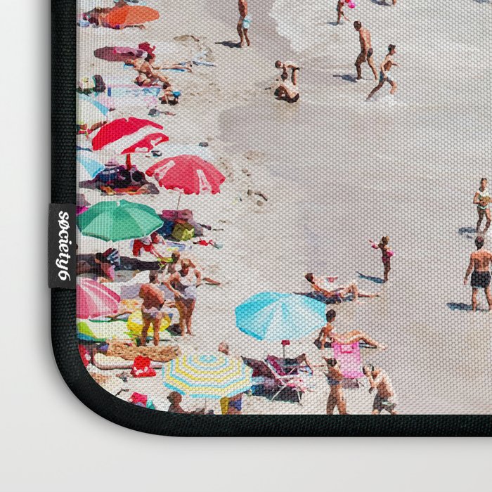 Flamingos on the Beach, Wildlife Surrealism Birds, Nature Flamingo Fantasy Beach Summer Photography Laptop Sleeve Gallery Image 3