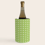 Vintage Cottage Flowers and Stripes Pattern in Light Green Wine Chiller Gallery Image 2