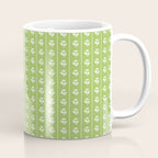 Vintage Cottage Flowers and Stripes Pattern in Light Green Coffee Mug Gallery Image 1