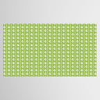 Vintage Cottage Flowers and Stripes Pattern in Light Green Tablecloth Gallery Image 2