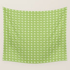 Vintage Cottage Flowers and Stripes Pattern in Light Green Wall Tapestry Gallery Image 4