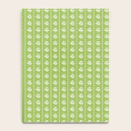 Vintage Cottage Flowers and Stripes Pattern in Light Green Notebook Gallery Image 4