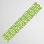 Vintage Cottage Flowers and Stripes Pattern in Light Green Table Runner Gallery Image 3