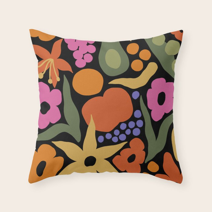 Larchmont Village Farmers Market Throw Pillow Gallery Image 6