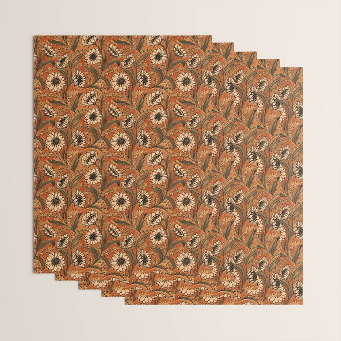 Sunflowers - Rust Wrapping Paper Gallery Image 3