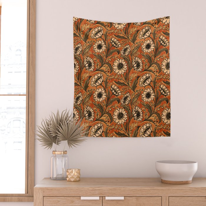 Sunflowers - Rust Wall Tapestry Gallery Image 2