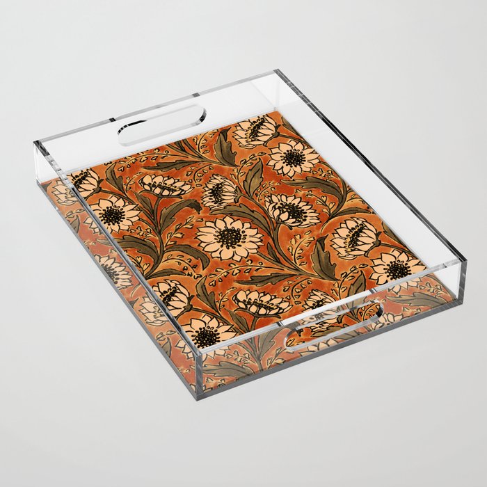 Sunflowers - Rust Acrylic Tray Gallery Image 1