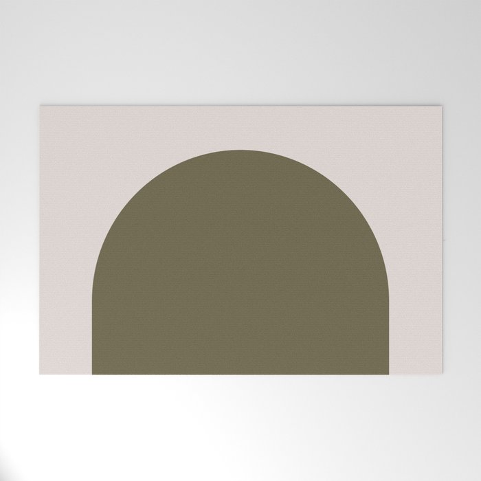 Arch (Olive & Cream) Welcome Mat Gallery Image 1