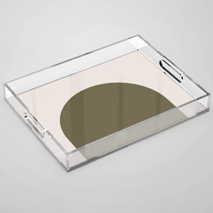 Arch (Olive & Cream) Acrylic Tray Gallery Image 1