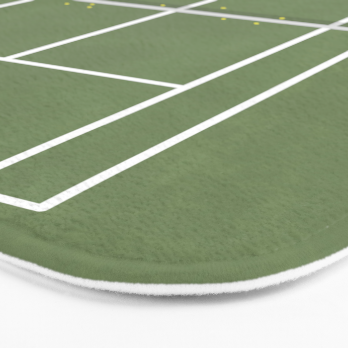 Tennis Court From Above | Illustration  Bath Mat Gallery Image 3