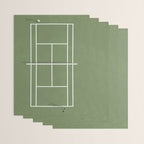 Tennis Court From Above | Illustration  Wrapping Paper Gallery Image 3
