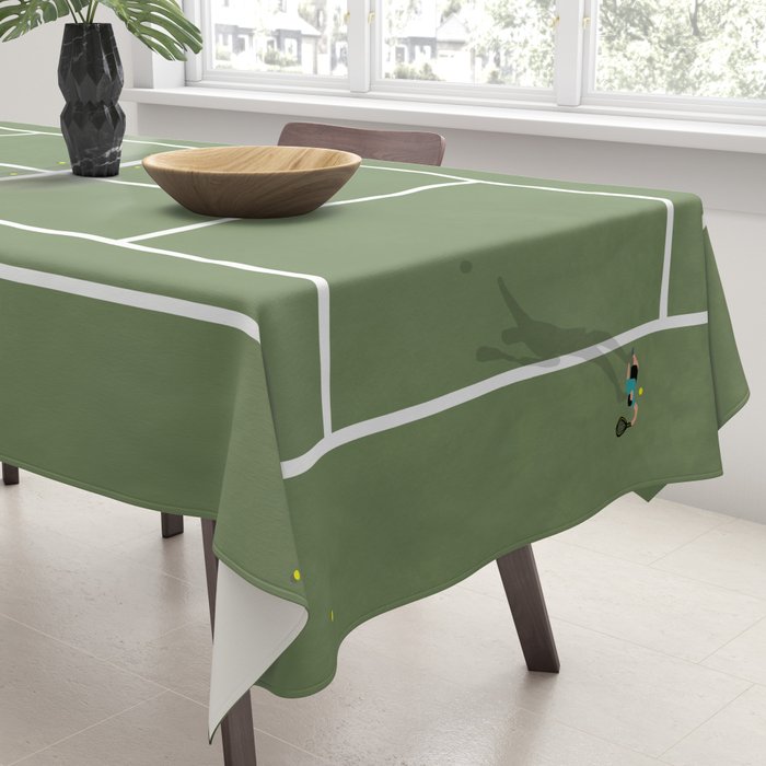 Tennis Court From Above | Illustration  Tablecloth Gallery Image 3