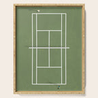 Tennis Court From Above | Illustration  Serving Tray Gallery Image 1