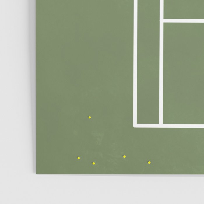 Tennis Court From Above | Illustration  Poster Gallery Image 3