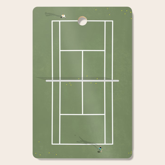 Tennis Court From Above | Illustration  Cutting Board Gallery Image 1