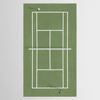 Tennis Court From Above | Illustration  Tablecloth Gallery Image 2