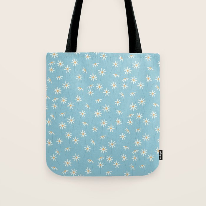 Daisy Blue Tote Bag Gallery Image 1