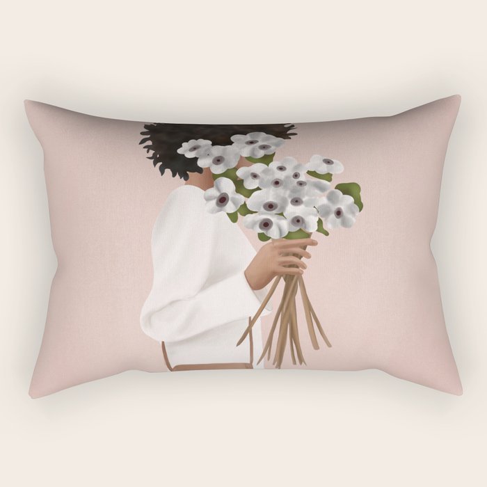 Bouquet of Flowers Rectangular Pillow Gallery Image 2