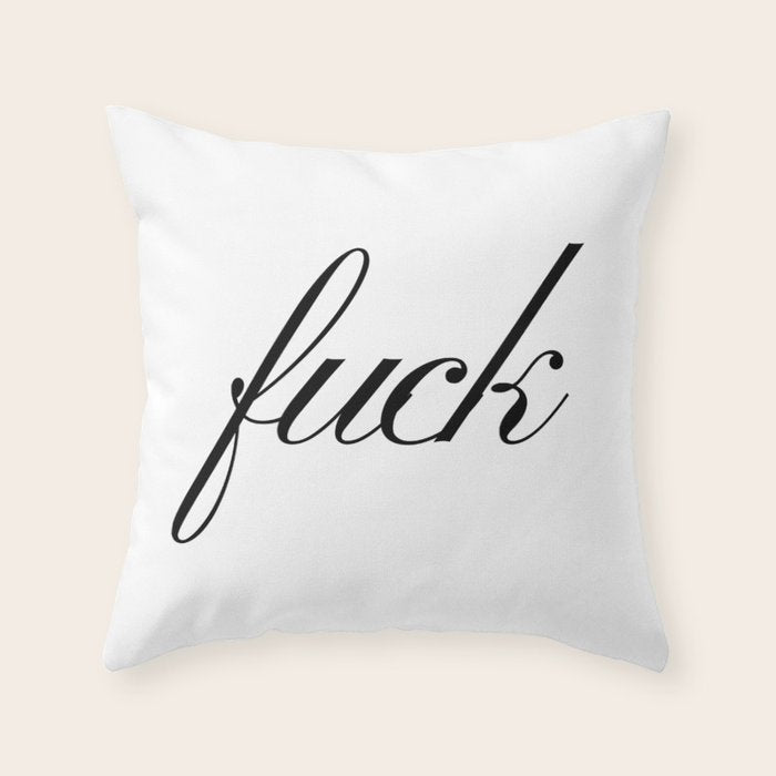Fuck Throw Pillow Gallery Image 6