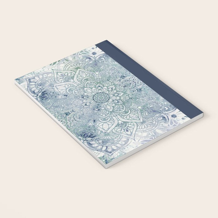 Yoga, Mandala, Green and Blue, Wall Art Boho Notebook Gallery Image 3