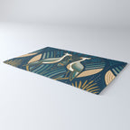 Art Deco Herons - Blue Rug Gallery Image 3