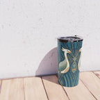 Art Deco Herons - Blue Travel Mug Gallery Image 4