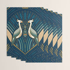 Art Deco Herons - Blue Wrapping Paper Gallery Image 3