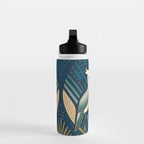 Art Deco Herons - Blue Water Bottle Gallery Image 3