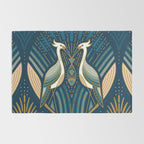 Art Deco Herons - Blue Rug Gallery Image 2