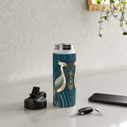 Art Deco Herons - Blue Water Bottle Gallery Image 4
