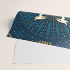 Art Deco Herons - Blue Wrapping Paper Gallery Image 2
