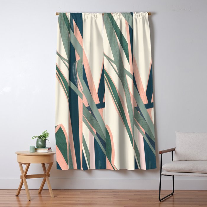 Colorful Plant Window Curtain Gallery Image 1