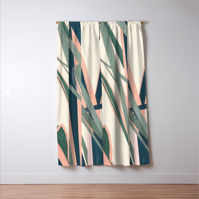 Colorful Plant Window Curtain Gallery Image 3