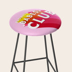Bad Ass babes club in pink Stool Gallery Image 2
