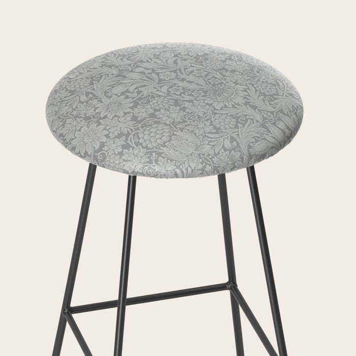 William Morris Pure Sunflower Dove Grey Vintage Pattern Stool Gallery Image 2