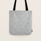 William Morris Pure Sunflower Dove Grey Vintage Pattern Tote Bag Gallery Image 1