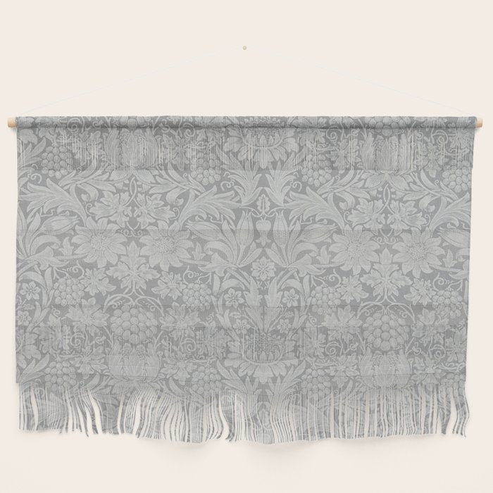William Morris Pure Sunflower Dove Grey Vintage Pattern Wall Hanging Gallery Image 1