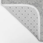 William Morris Pure Sunflower Dove Grey Vintage Pattern Bath Mat Gallery Image 2
