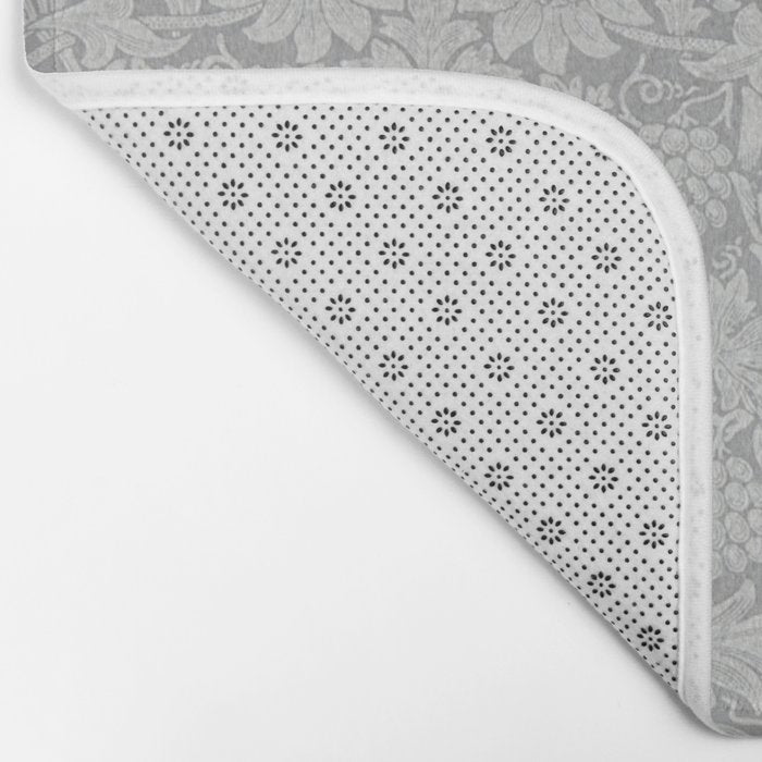 William Morris Pure Sunflower Dove Grey Vintage Pattern Bath Mat Gallery Image 2