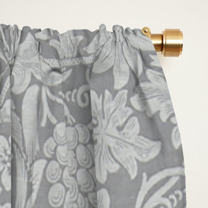 William Morris Pure Sunflower Dove Grey Vintage Pattern Window Curtain Gallery Image 2