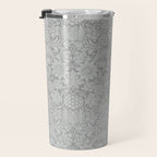 William Morris Pure Sunflower Dove Grey Vintage Pattern Travel Mug Gallery Image 3