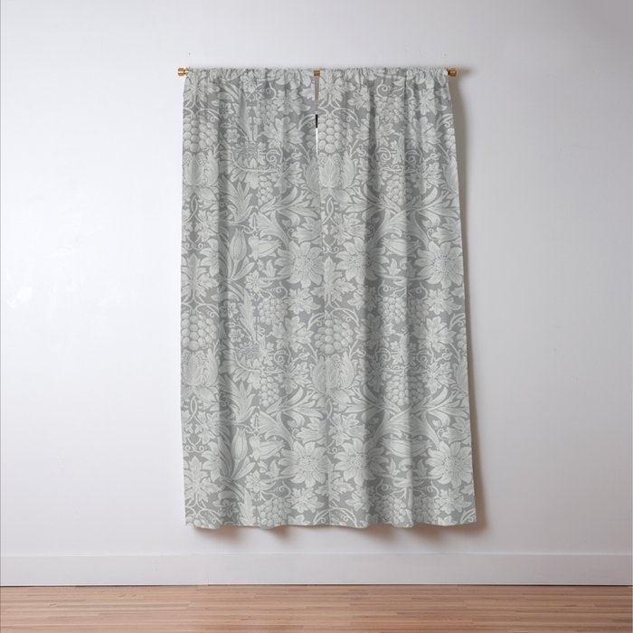 William Morris Pure Sunflower Dove Grey Vintage Pattern Window Curtain Gallery Image 3