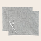 William Morris Pure Sunflower Dove Grey Vintage Pattern Placemat Gallery Image 1