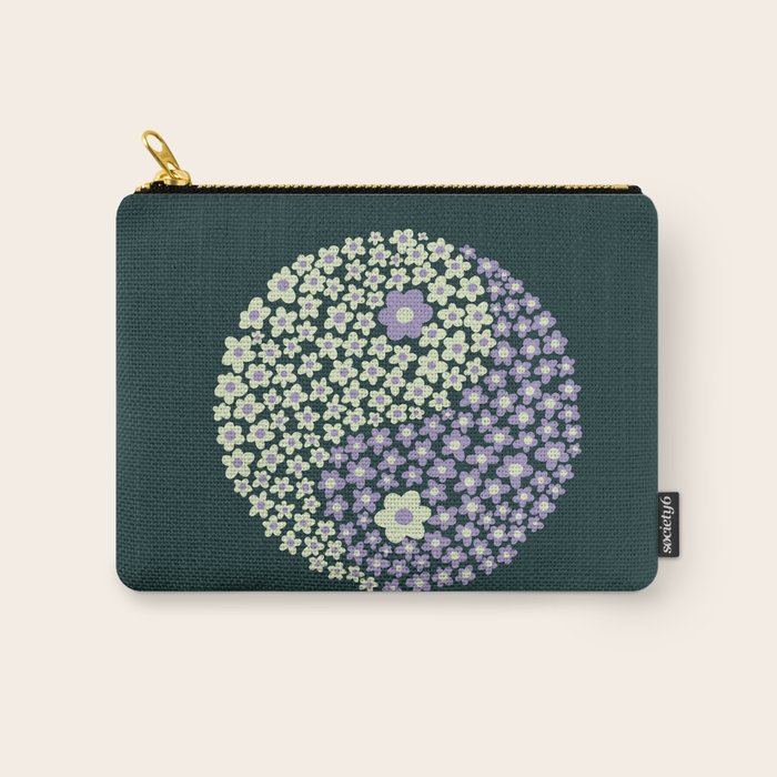 Floral yin-yang Carry All Pouch Gallery Image 1