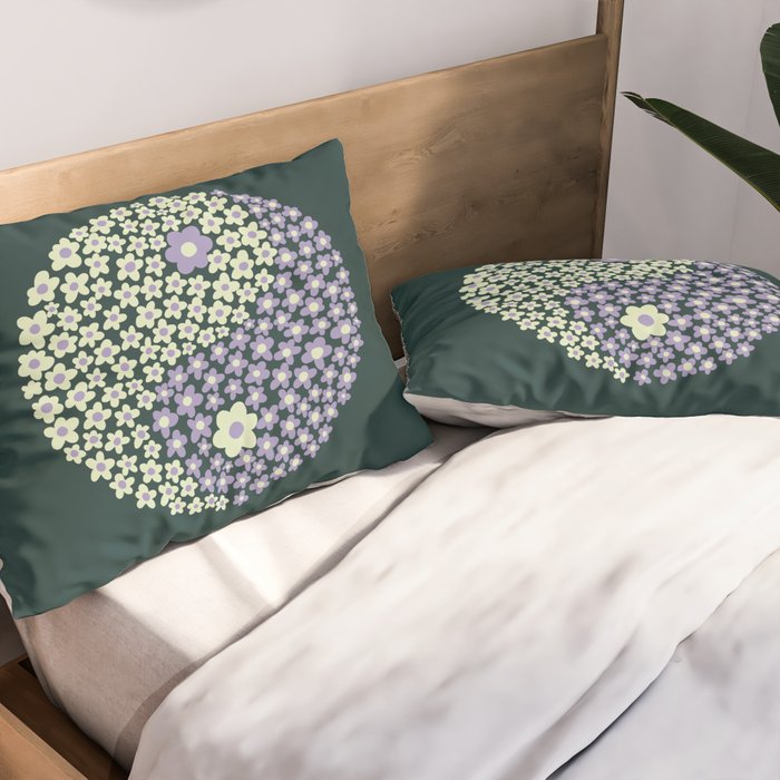 Floral yin-yang Pillow Sham Gallery Image 2
