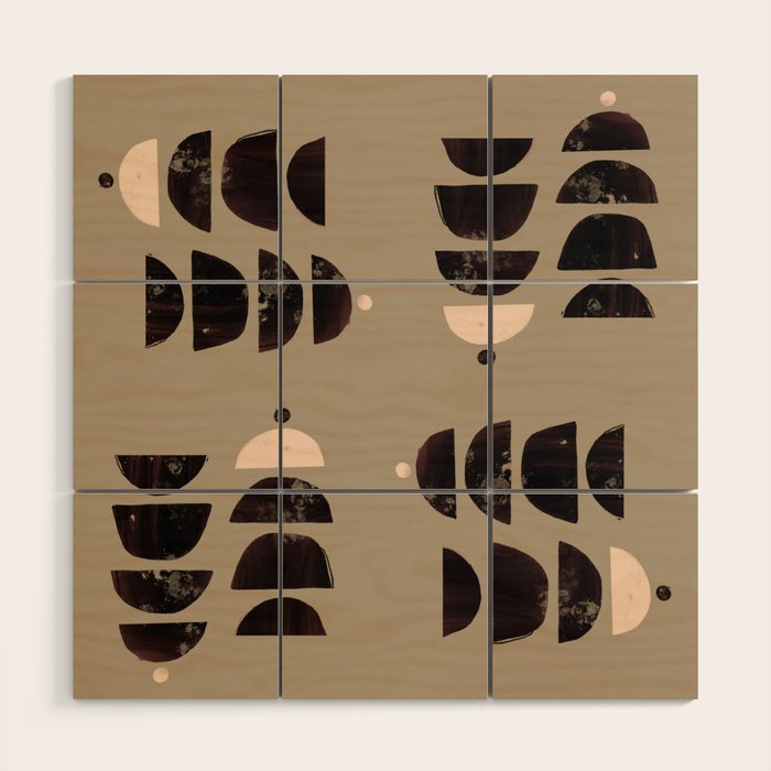 Abstract Bohemian Art Print Matisse Muted Art Print Wood Wall Art Gallery Image 1