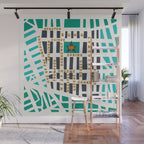 SOHO MAP NYC GREEN Wall Mural Gallery Image 1