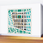 SOHO MAP NYC GREEN Wall Mural Gallery Image 2