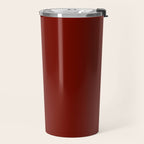 Ruby Red Solid Color Travel Mug Gallery Image 2