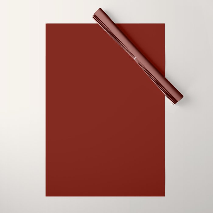 Ruby Red Solid Color Wrapping Paper Gallery Image 1